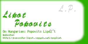 lipot popovits business card
